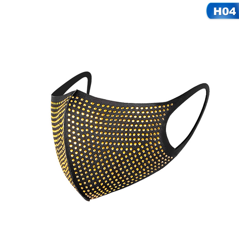 Khẩu trang thiết kế đính kim cương giả lấp lánh chống bụi bền bỉ | BigBuy360 - bigbuy360.vn