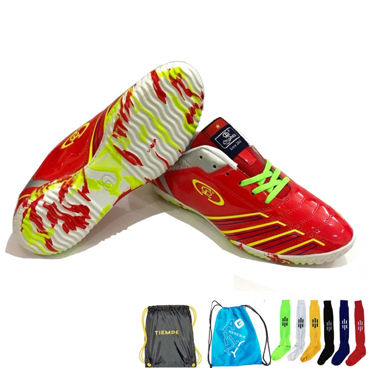 GIÀY ĐÁ BANH FUTSAL ĐÃ KHÂU ĐẾ + 1 TÚI RÚT + 1 VỚ DÀI