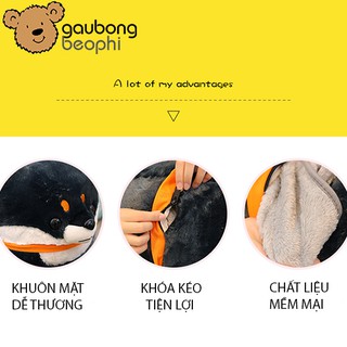 Gối Mền Chó Tròn Gấu Bông Béo Phì