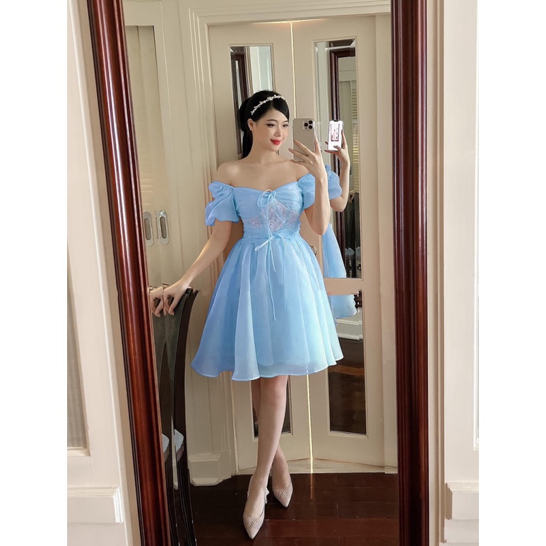 (Free ship) Mẫu Đầm Thiết Kế  Đa Năng -Mặc Trễ Vai Hay Hai Dây Đều Được UP VLTN Shop