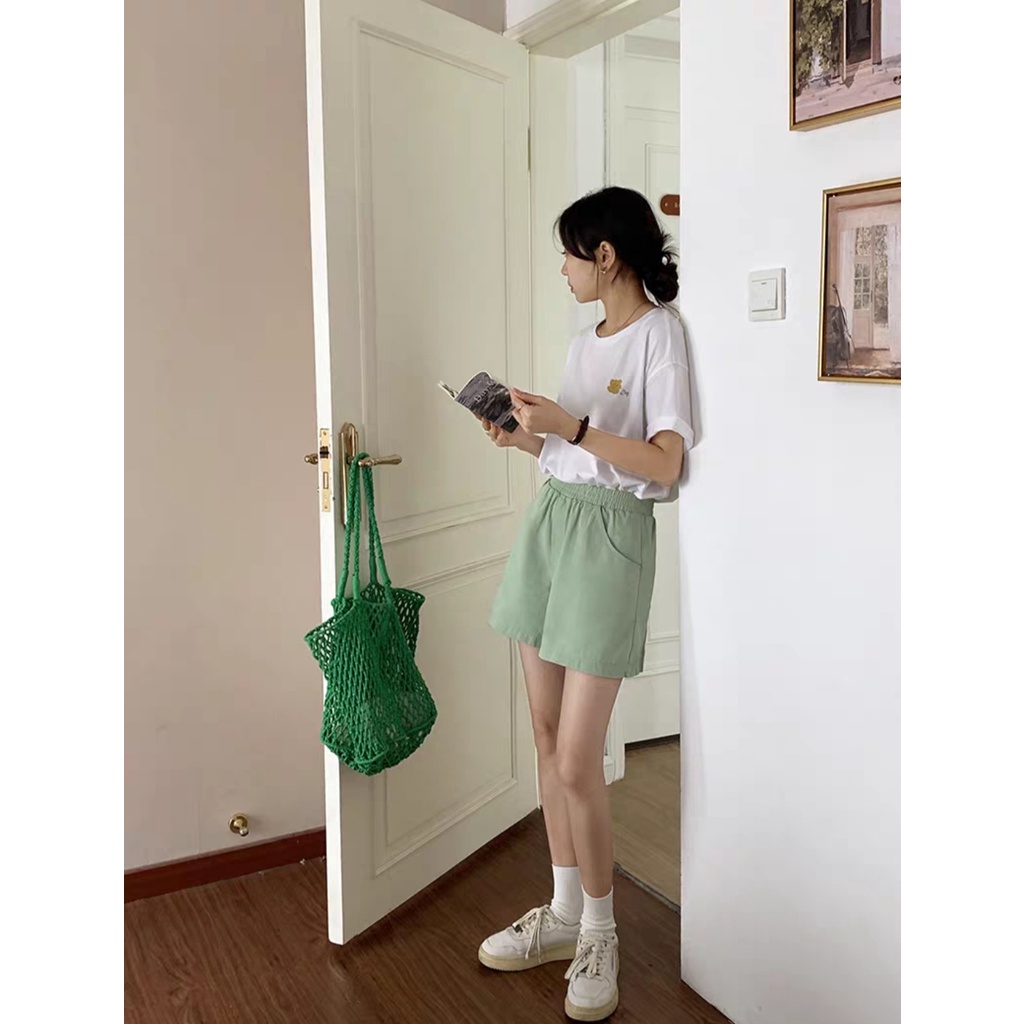 BIGSIZE Quần Short ống rộng nữ 40-100KG LINEN thời trang năng động lưng chun co giãn | BigBuy360 - bigbuy360.vn