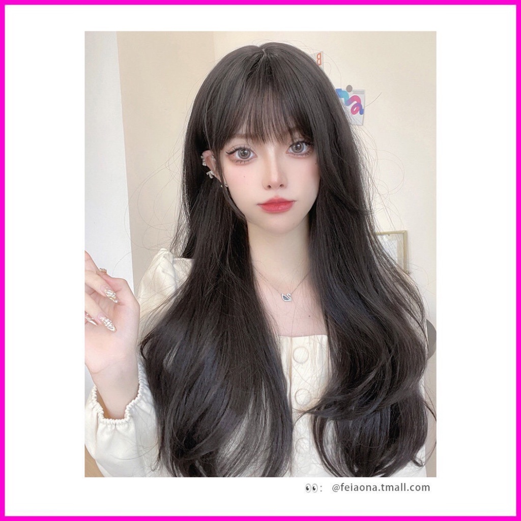 Tóc giả nữ nguyên đầu❤️FREESHIP❤️Cả đầu cao cấp xoăn sóng dài 9079A phong cách Hàn Quốc