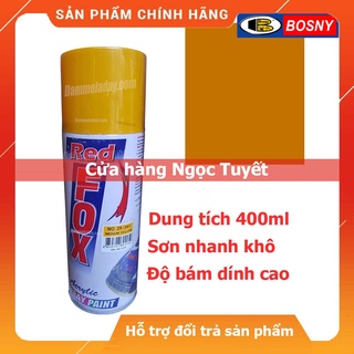 Sơn xịt màu vàng nghệ redfox, sơn ô tô, xe máy dung tích 400ml - nhập khẩu Thái Lan