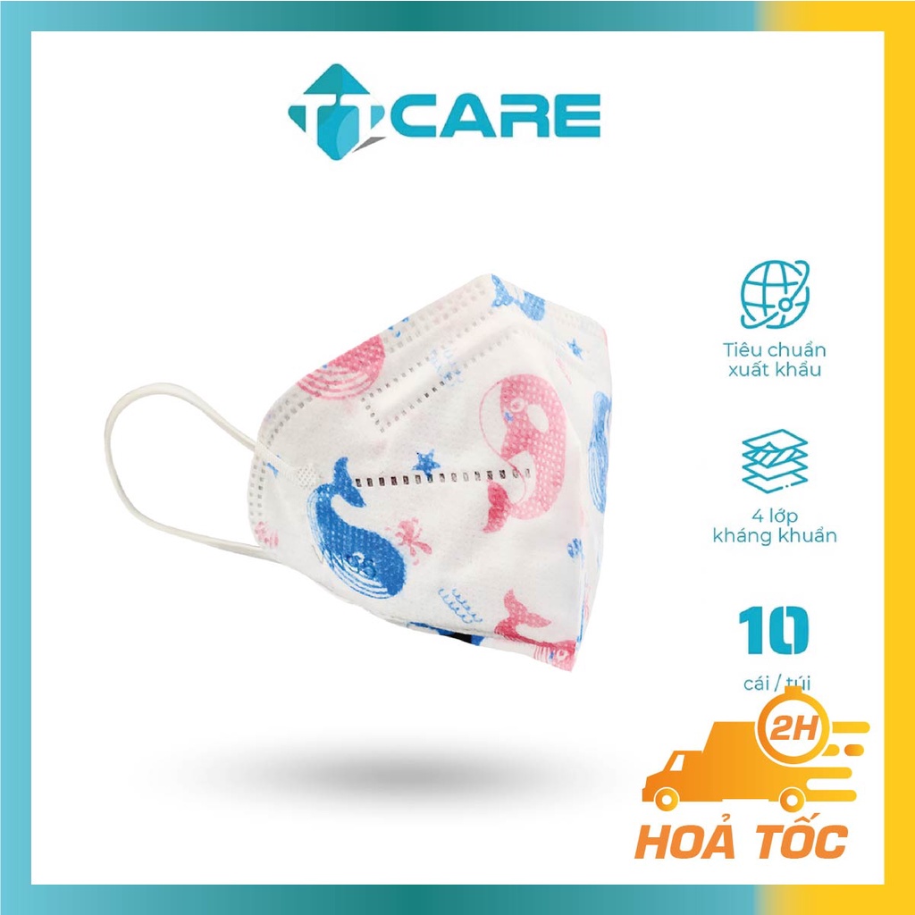 COMBO 5 HỘP Khẩu Trang BABY VN95 For Kids / 3 Lớp / Nhiều hoạ tiết / Cho bé 6-8 tuổi