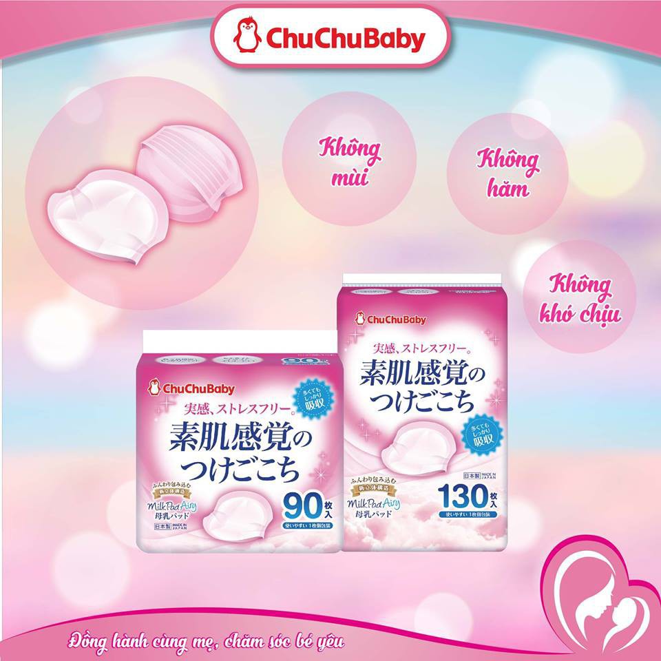 Lót thấm sữa Nhật Bản chính hãng ChuChu Baby hộp 30 miếng