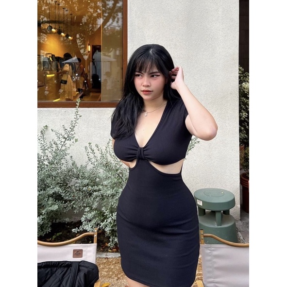 Đầm body khoét eo bigsize 50-90kg mẫu chụp thật đủ màu