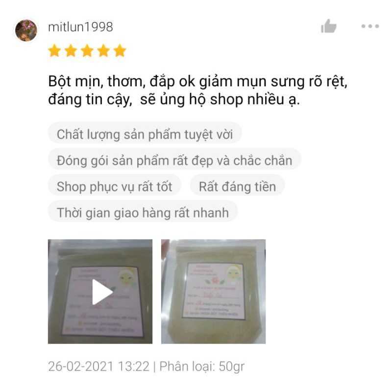 Bột Diếp Cá Nguyên Chất Giảm Mụn, Trắng Da, Mờ Thâm - Mỹ Phẩm Handmade