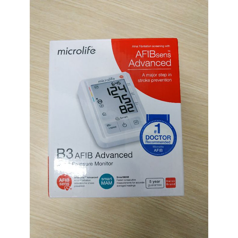 Máy đo huyết áp Microlife B3 Afib Advance cảnh báo đột quỵ (AFIB)- Công nghệ Thụy Sỹ - Hàng chính hãng
