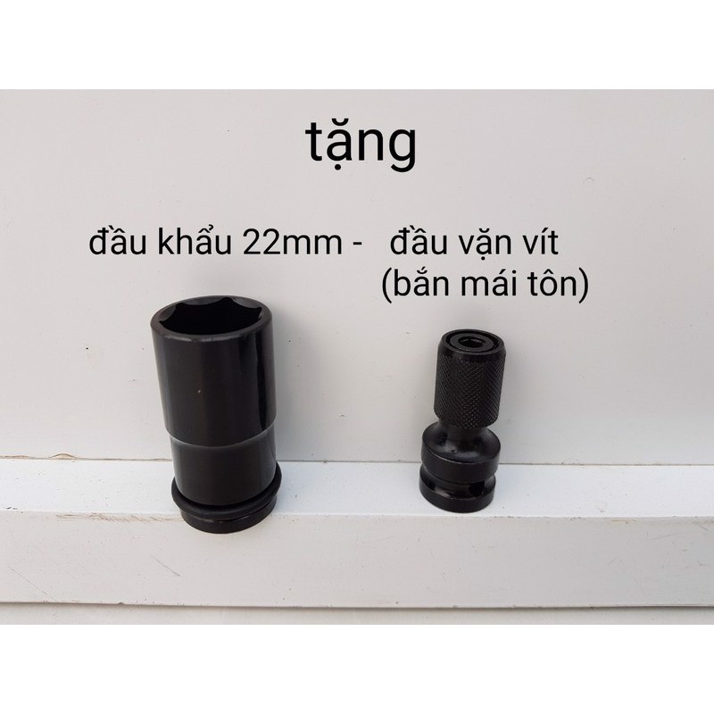 Máy Siết bulong Ken 72V Không Chổi Than, pin 10 cell Tặng kèm 1 đầu chuyển bắt vít + 1 khẩu 22mm