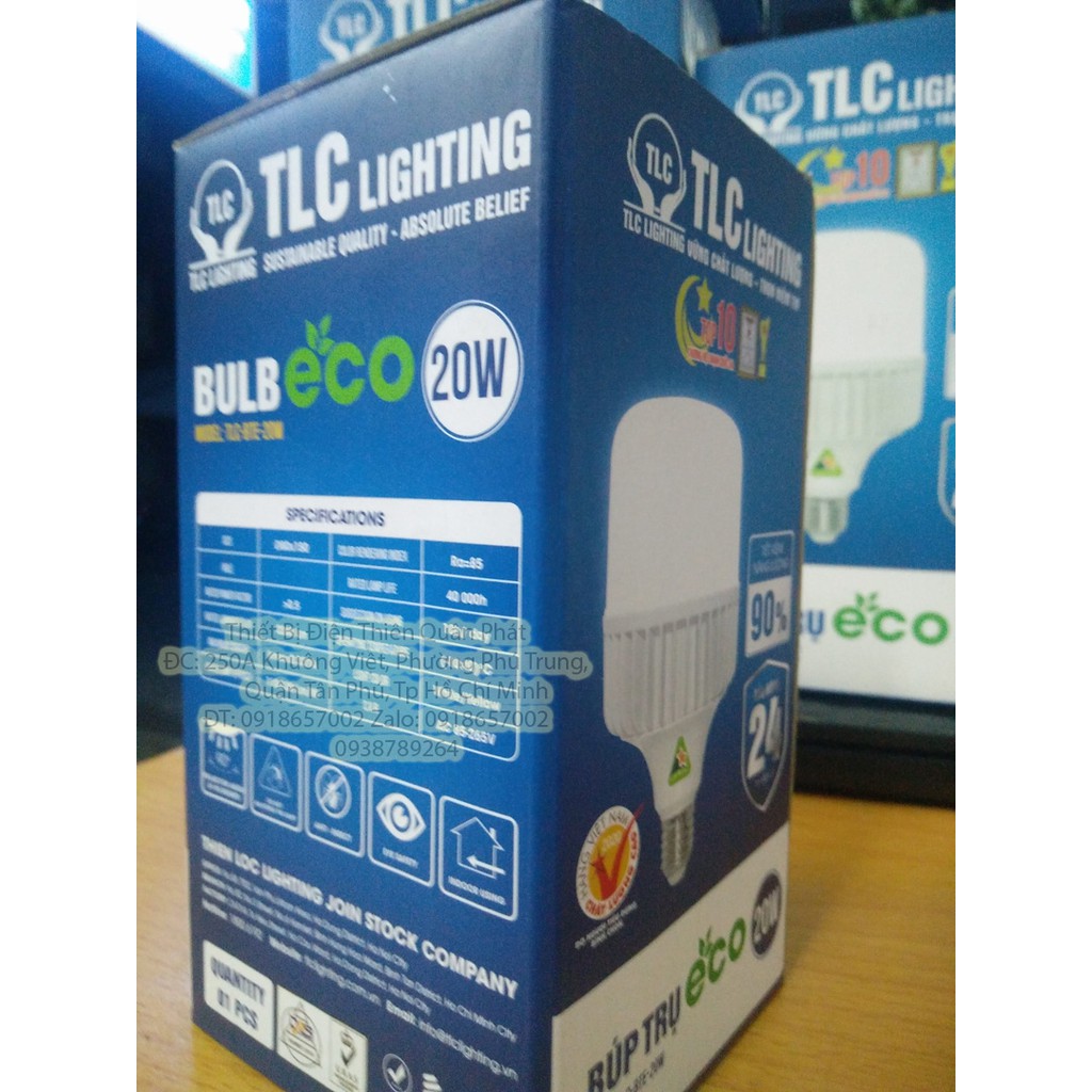 Bóng đèn led bulb TLC 20W~30W~40W~50W chính hãng