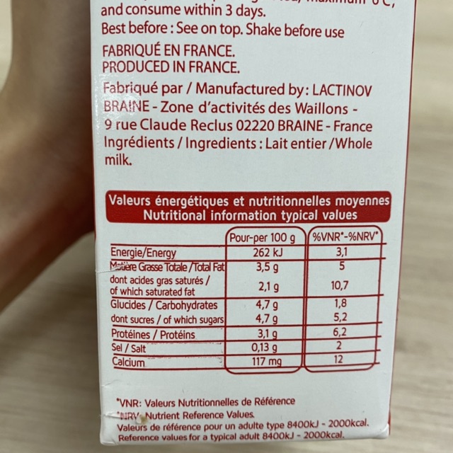 Sữa tươi Nguyên Kem Promess 1L - Sữa nhập khẩu Pháp