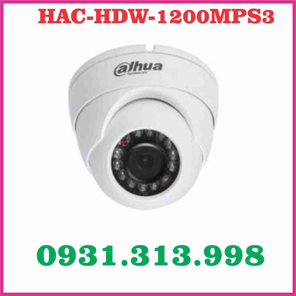 Camera DAHUA HAC-HDW1200MP-S3 2.0MP CVI/TVI/AHD/Analog