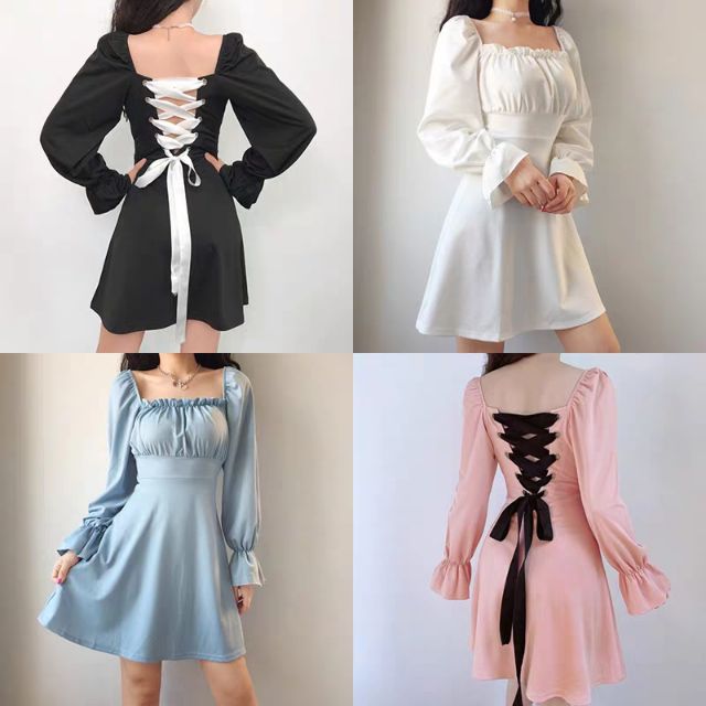 [SALE] ĐẦM ĐAN DÂY SAU LƯNG