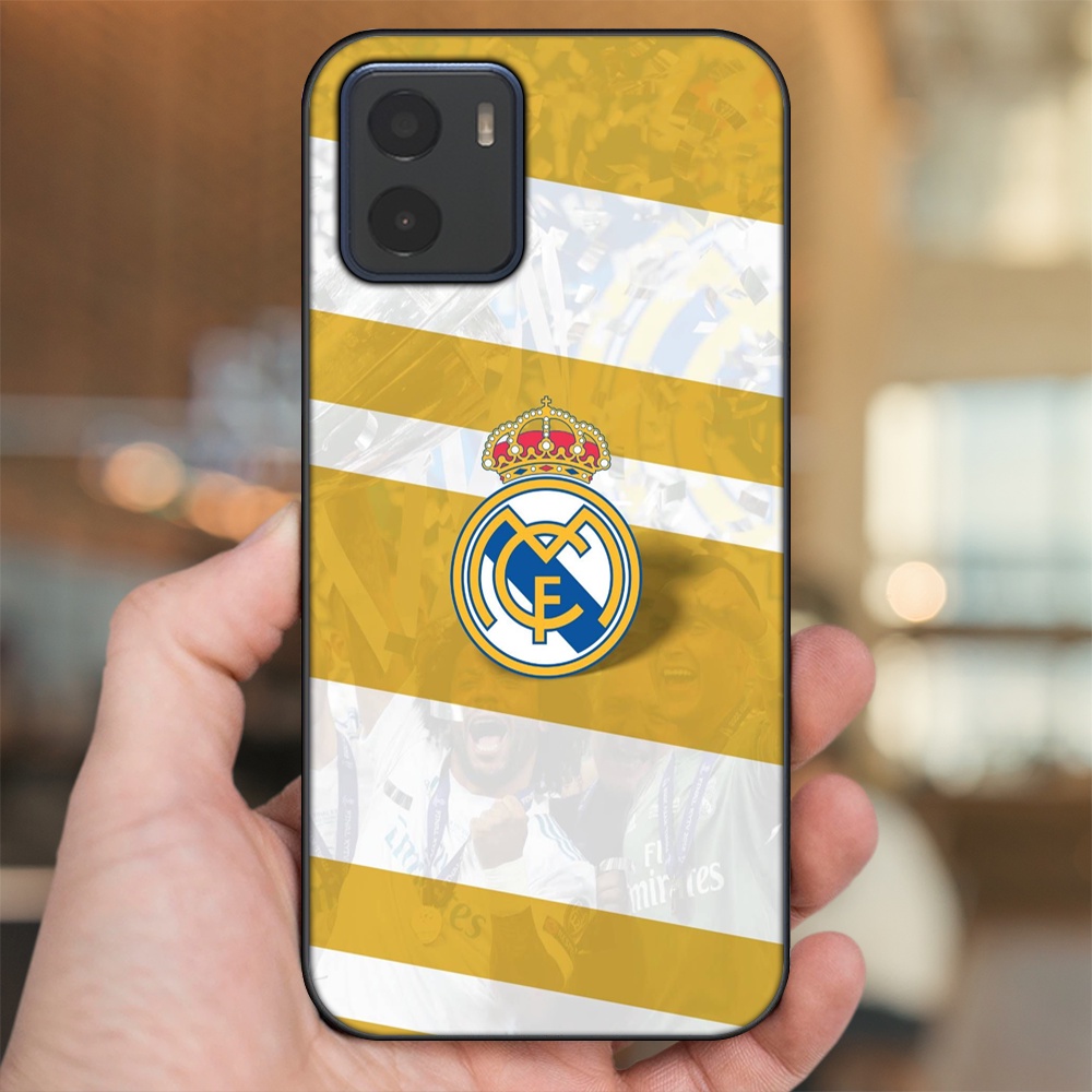 Ốp lưng Vivo Y15s, Y15a viền đen in hình Real Madrid