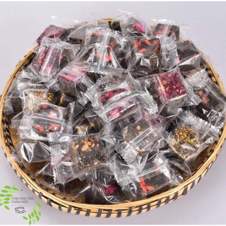 (ảnh thật + video)  Đường Nâu hoa viên Vân nam combo 10 viên