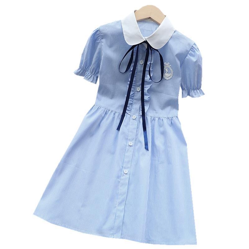 Đầm Cotton Ngắn Tay Phong Cách Mới Cho Bé Gái