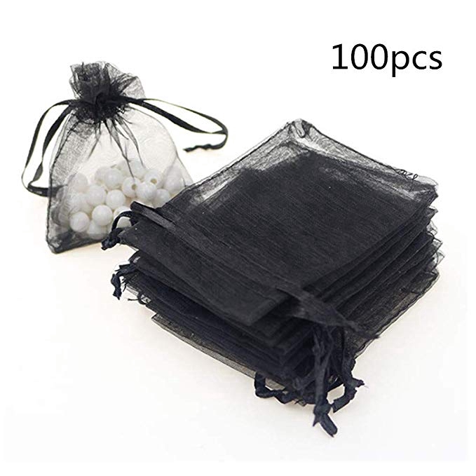 Set 100 Túi Lụa Dây Rút 7x9 cm Đựng Quà Tặng