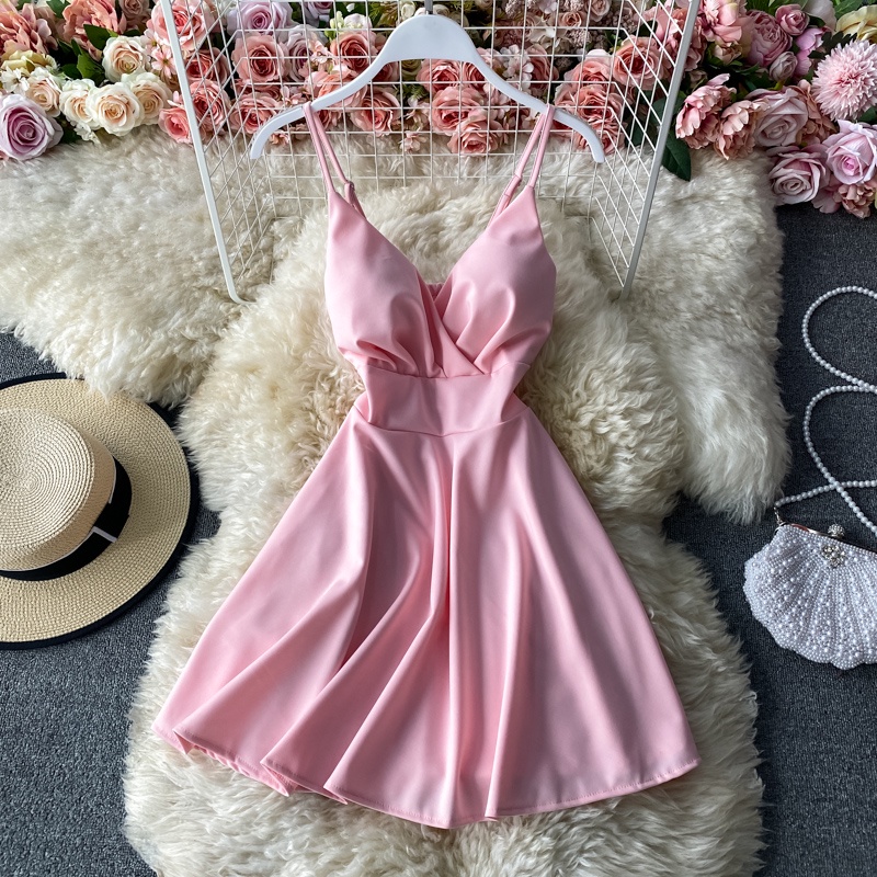 🌸Hàng Order🌸 Váy Đầm 2 Dây Dáng Xòe Sexy Nữ Tính 🌸Hàng Quảng Châu