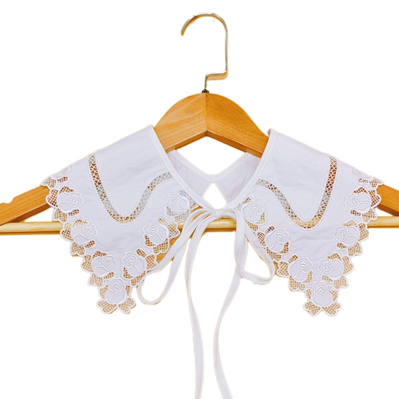 Khăn Choàng Cổ Thêu Ren Hoa Hồng Có Thể Tháo Rời Độc Đáo DIY