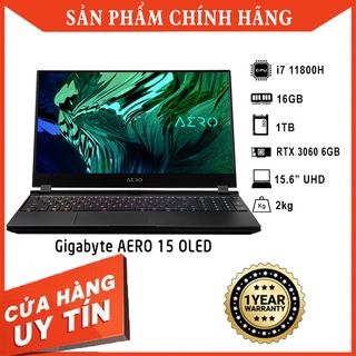 [Mới 100%] Laptop Gaming Gigabyte AERO 15 OLED Core i7-11800H, 16GB, 1TB SSD, RTXTM 3060 6GB, 15.6 inch UHD, W thumbnail