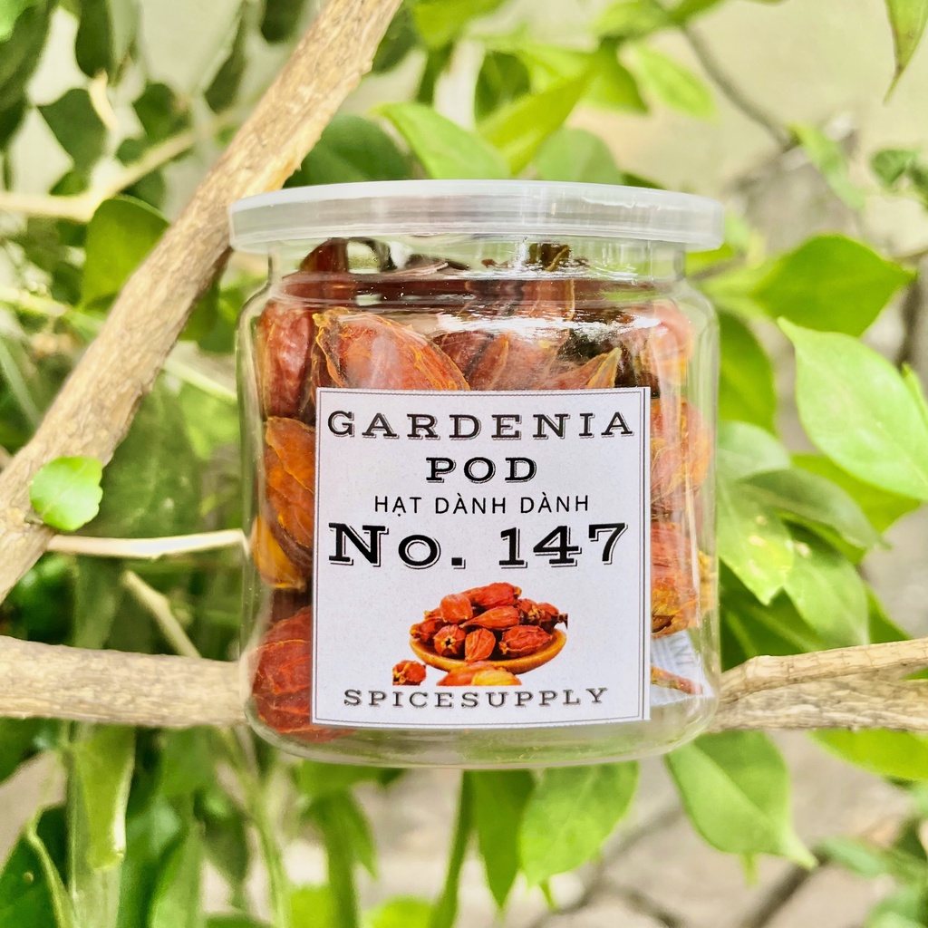 Gardenia Pod - Hạt dành dành SPICESUPPLY Việt Nam hạt chi tử khô dùng nấu ăn và tạo màu Hũ 50g