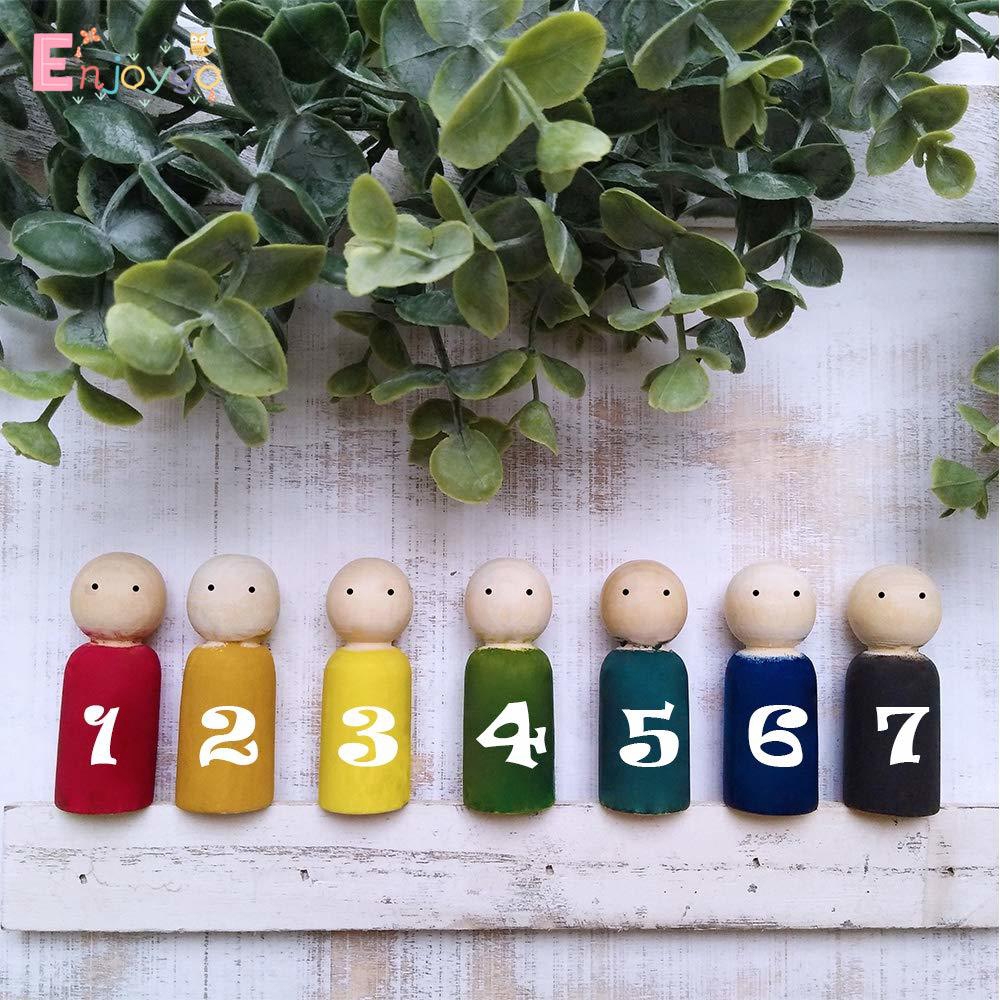 Bộ 50 Búp Bê Gỗ Tự Sơn Màu Sắc
