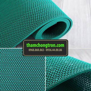 Thảm nhựa lưới chống trơn xanh lá khổ rộng 1.2m