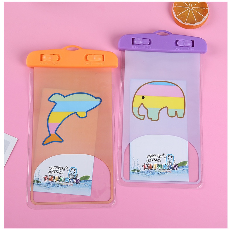 Bao Đựng ĐIện Thoại Chống Nước 100% Hình Cute - Đi Biển