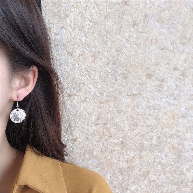 Khuyên Tai Hình Gấu Xinh Xắn Theo Phong Cách Hàn Quốc