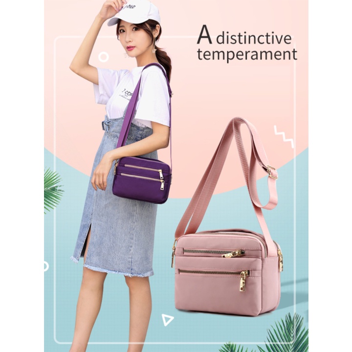 Túi xách, túi đeo chéo vải dù oxford chống nước phong cách Hàn Quốc siêu bền đẹp size 22cm TUI-24