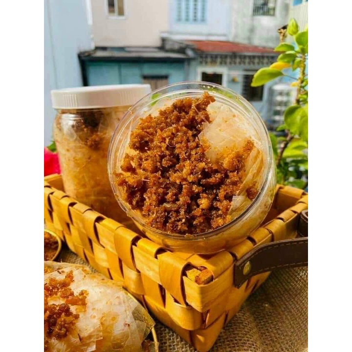 Bánh Tráng Trộn Tôm Khô Cháy Tỏi DTFood - Hộp 370g