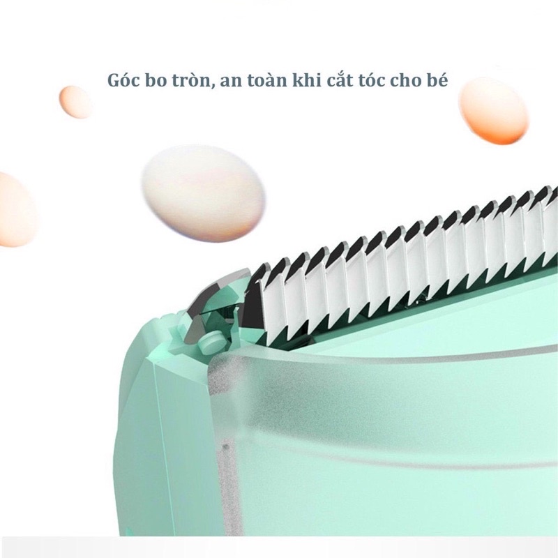 Tông đơ hớt tóc trẻ em Misuta hút tóc êm ái, không thấm nước và an toàn cho bé bảo hành 12 tháng