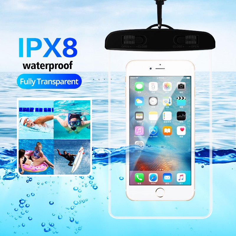 Túi đựng bảo vệ điện thoại HdoorLink IPX8 chống nước trong suốt 6.7 inch