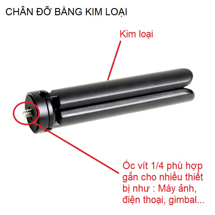 Chân đỡ máy ảnh điện thoại gimbal bằng kim loại