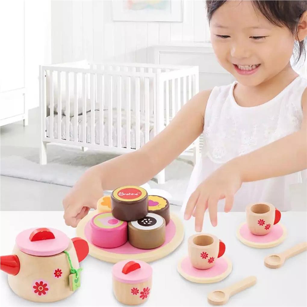 1 Bộ Ấm Trà Đồ Chơi Bằng Gỗ Dành Cho Trẻ Em