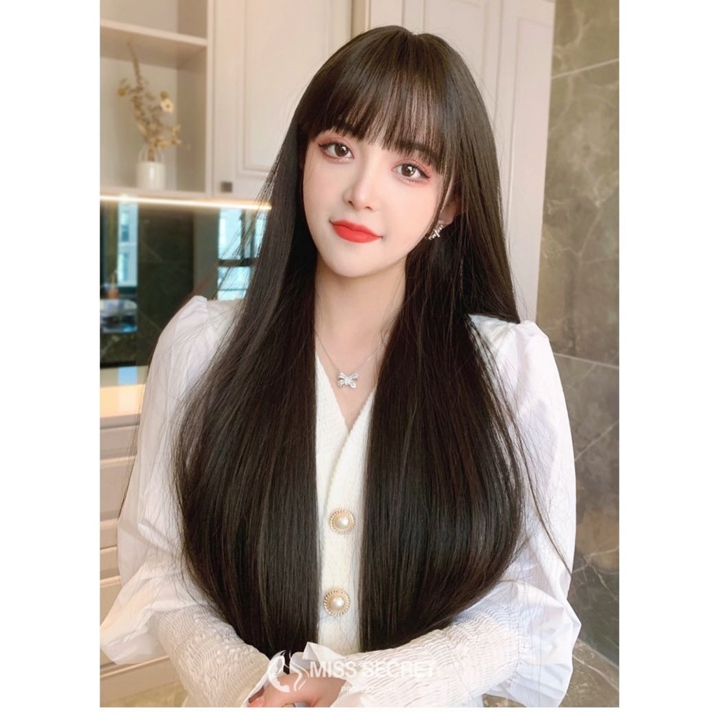 Tóc giả nguyên đầu ❤️KOTY BEAUTY❤️ tóc giả nữ cả đầu thẳng ngang TG35
