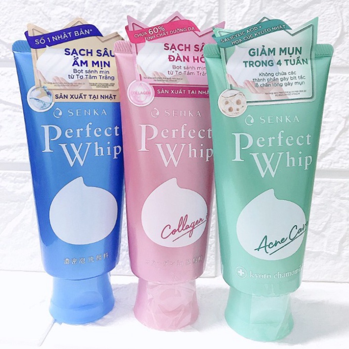 Sữa rửa mặt tạo bọt chiết xuất tơ tằm trắng Senka Perfect Whip 120g - Chính Hãng | BigBuy360 - bigbuy360.vn