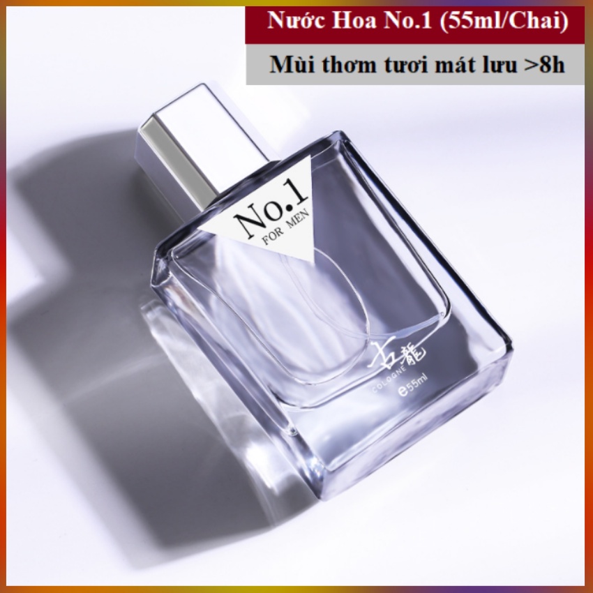 Nước Hoa Hương Thơm The Mát No.1 55ml/Chai Màu Bạc Đẳng Cấp Đàn Ông