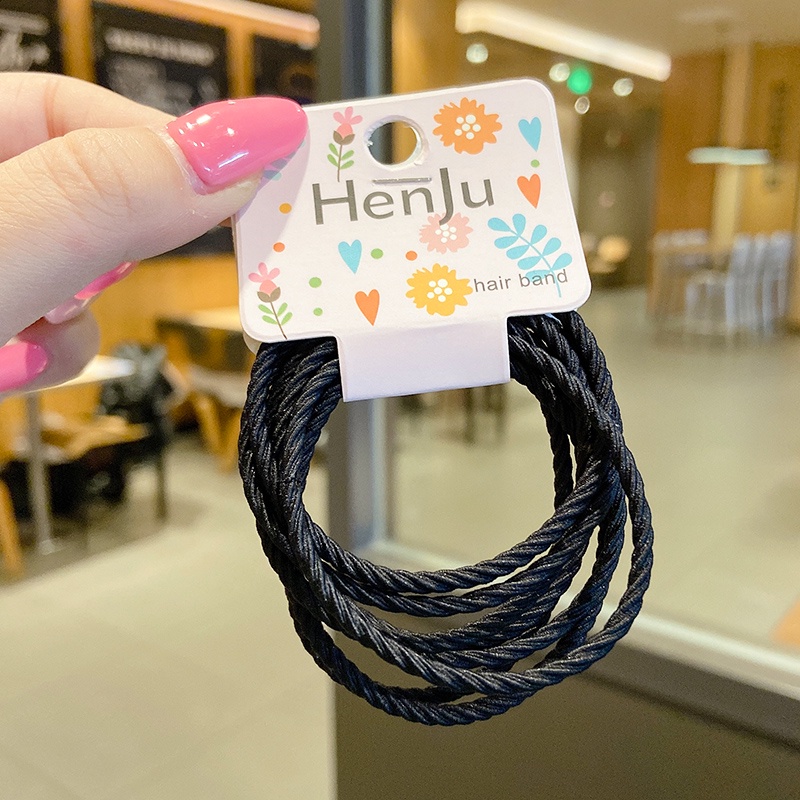 Set 10 Dây Buộc Tóc Cao Su Màu Cà Phê Sữa Phong Cách Hàn Quốc Mới Cho Nữ