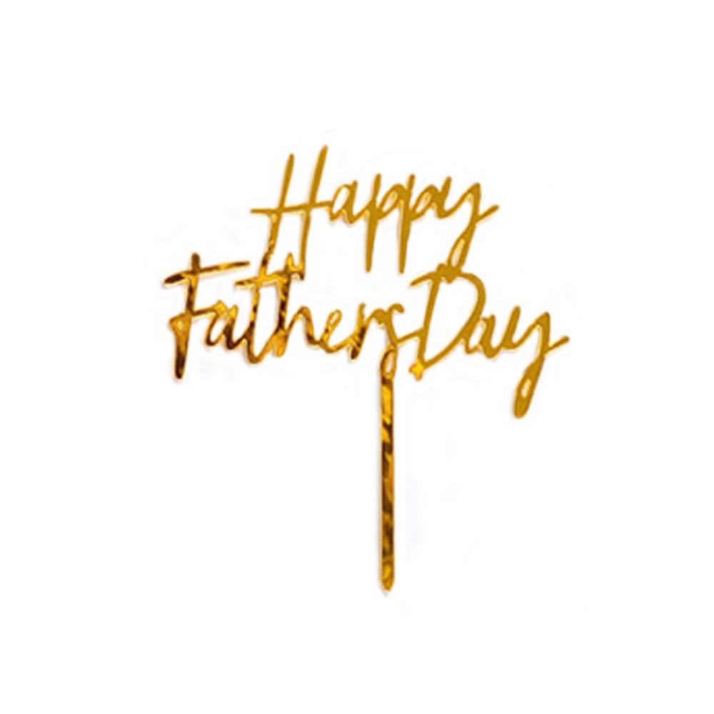 Topper Cắm Trang Trí Bánh Chữ Happy Daddy Super Dad
