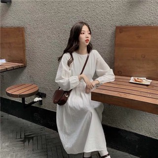 [ORDER] Váy trắng dáng dài rút eo siêu xinh