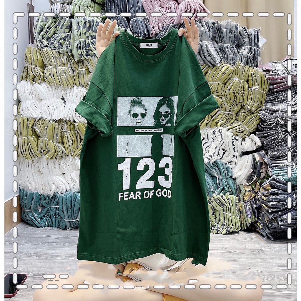 (SỈ 5-6X) Áo Phông 3158 Nam Nữ, Áo Thun Tay Lỡ Oversize From Rộng Chất Coton in hình Nhiều Mẫu Hottrend 2022