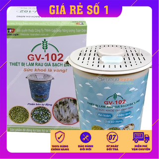 MÁY LÀM GIÁ ĐỖ SẠCH TỰ ĐỘNG GV102 - Phiên bản tròn (Tặng gói hạt đỗ)