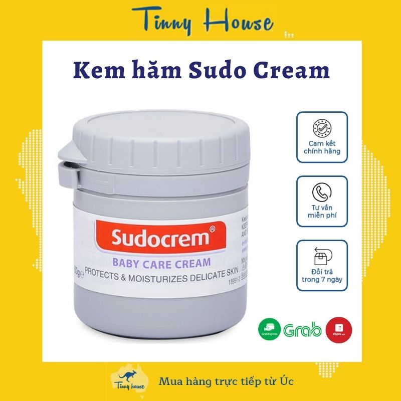 Kem chống hăm sudocrem cho trẻ sơ sinh, dùng được khi bị bỏng, côn trùng cắn - TINNYHOUSE
