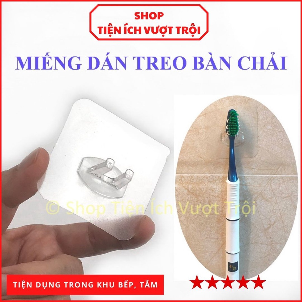Móc dán treo bàn chải và nhiều vật dụng trong nhà tắm, nhà bếp, tiện lợi,chi phí thấp,không khoan đục-Tiện Ích Vượt Trội