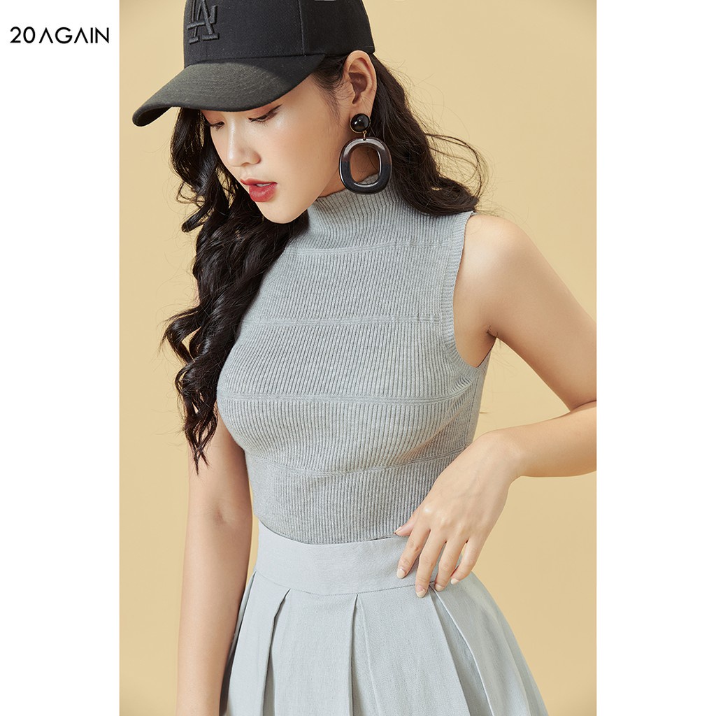 Áo len nữ ôm boby sát nách 20AGAIN, thiết kế bacsic trẻ trung ALA0051 | BigBuy360 - bigbuy360.vn