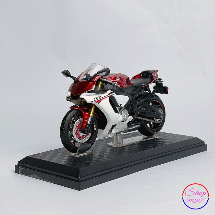 Xe mô hình mô tô YAMAHA YZF-R1 TẶNG KÈM BIỂN SỐ tỉ lệ 1:12 hãng MSZ