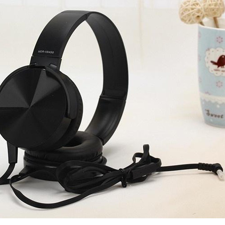Tai nghe chụp tai Sony headphone tốt chống ồn, thiết kế đẹp rẻ 1 chân 3.5mm Educase