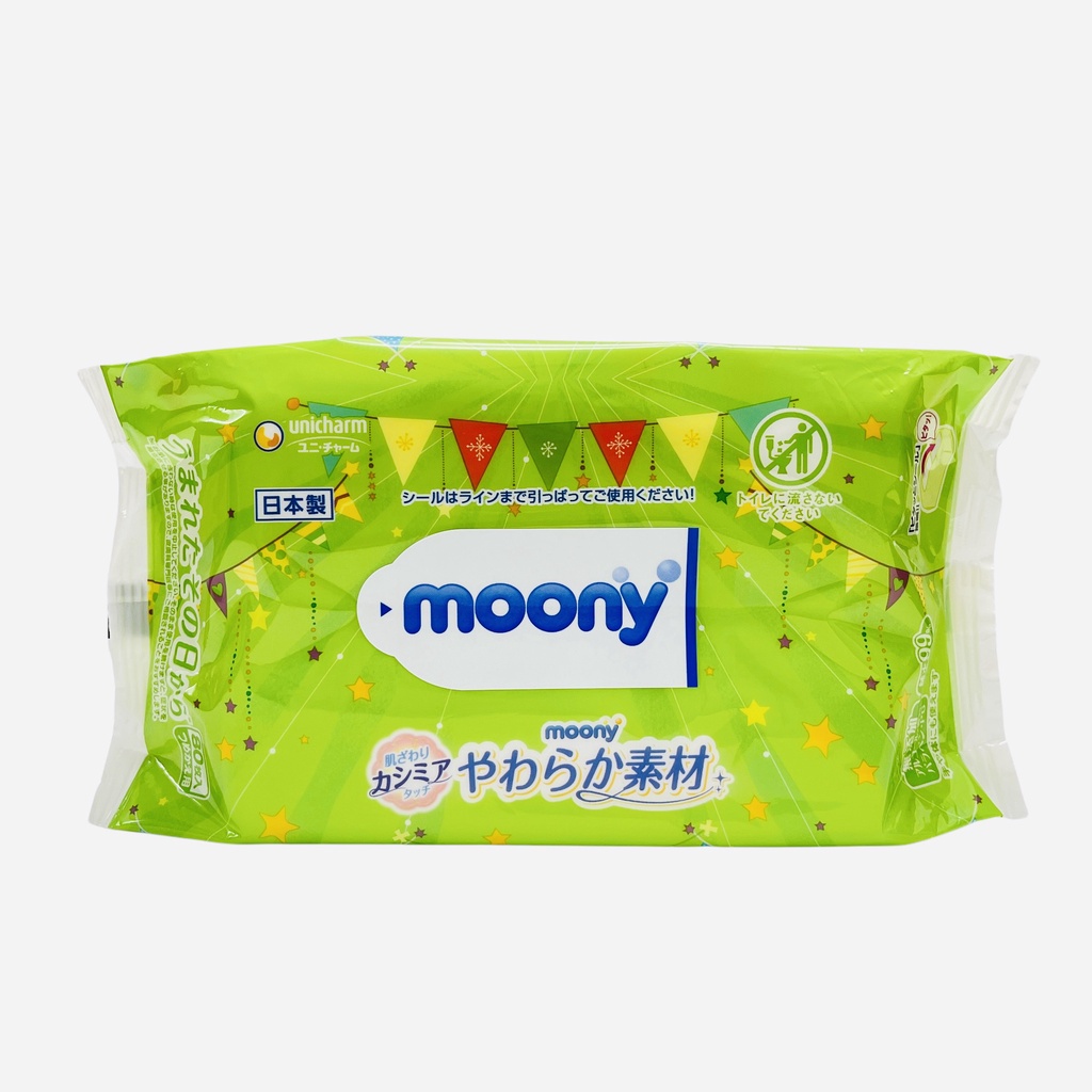 Khăn giấy ướt Moony 80 tờ không mùi