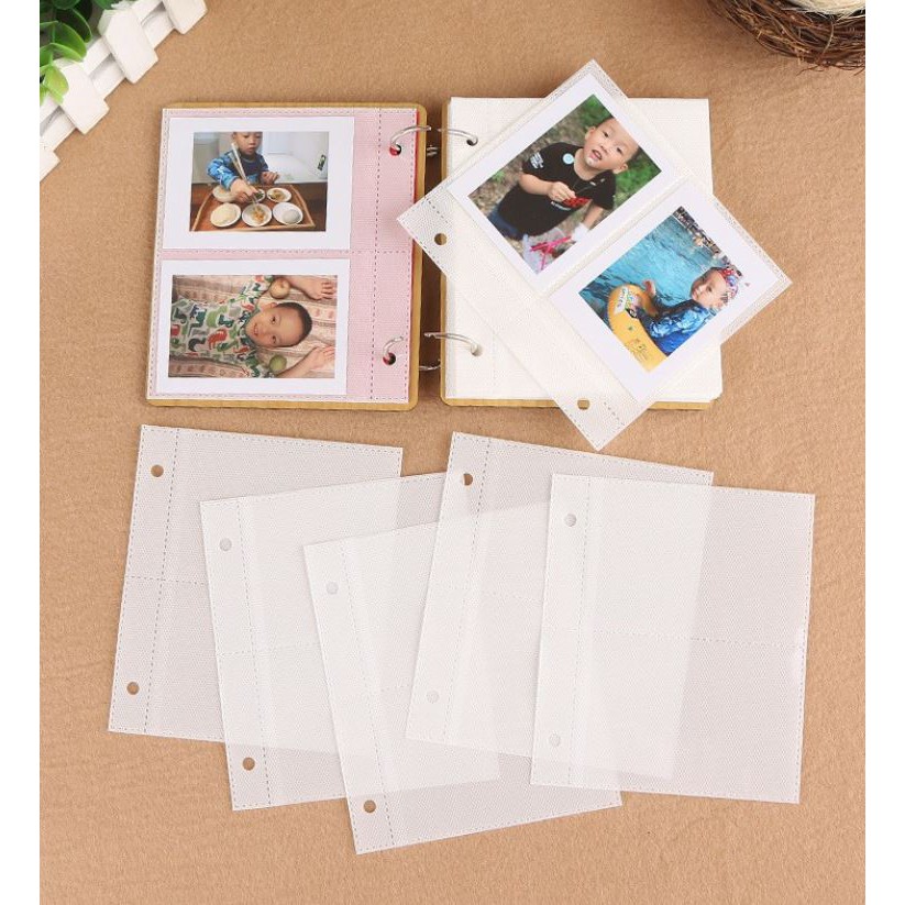 Album ảnh 6*9cm bìa gỗ đựng 100 ảnh